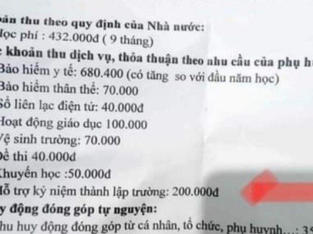 Giáo dục - du học - Hiệu trưởng lên tiếng về thông tin 'thu 200.000 đồng hỗ trợ kỷ niệm thành lập trường'