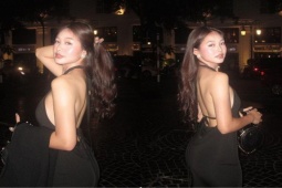 Thời trang - Con gái "hoa khôi bóng chuyền" Kim Huệ đẹp như mẹ, càng quyến rũ hơn với váy hở lưng