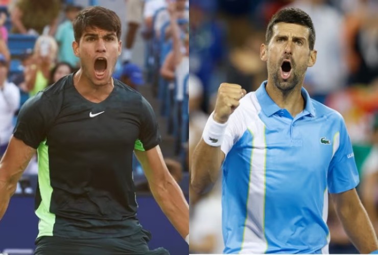 Alcaraz (trái) và Djokovic (phải) hướng tới tổng phần thưởng 8 triệu USD sau ATP Finals 2023