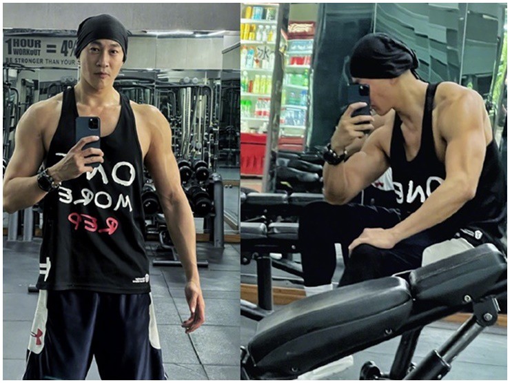 Hà Nhuận Đông rất yêu thích việc tập thể hình.