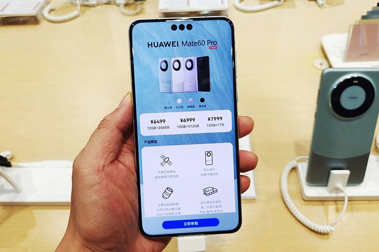 Tỷ lệ sử dụng linh kiện nội địa hóa của Mate 60 Pro tăng mạnh so với tiền nhiệm.