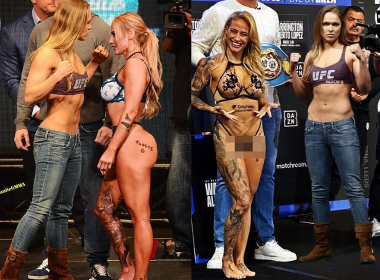 Bridges (cô gái xăm hình) mơ về trận đấu với cựu "Nữ hoàng UFC" Rousey (quần bò)