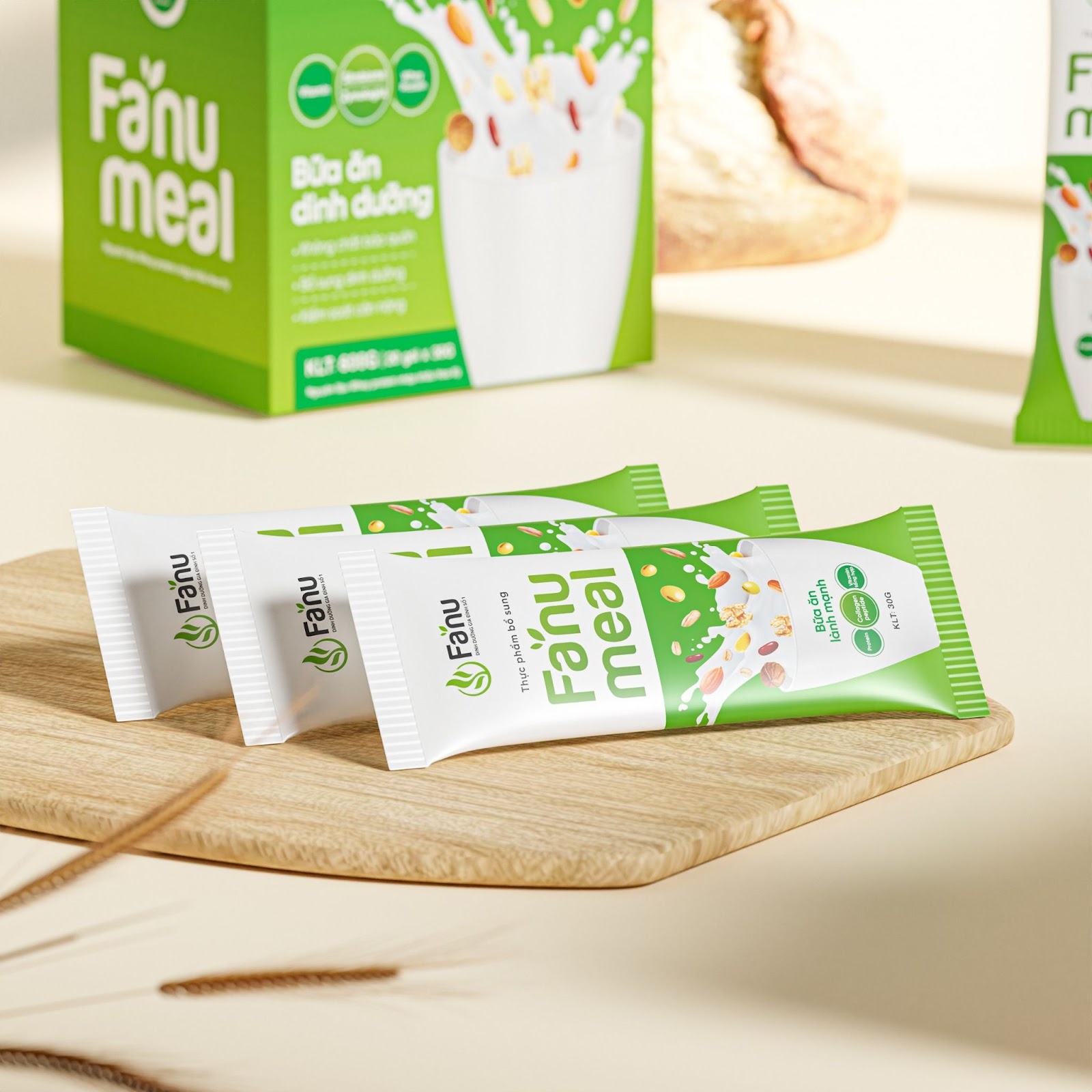 1 gói FA’NU MEAL chỉ 30g cung cấp 130kcal nhưng đầy đủ dinh dưỡng, vitamin và khoáng chất cho cơ thể