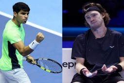 ATP Finals 2023: Rublev đổ máu vì đập vợt, “tiểu Nadal“ mơ đánh bại Medvedev
