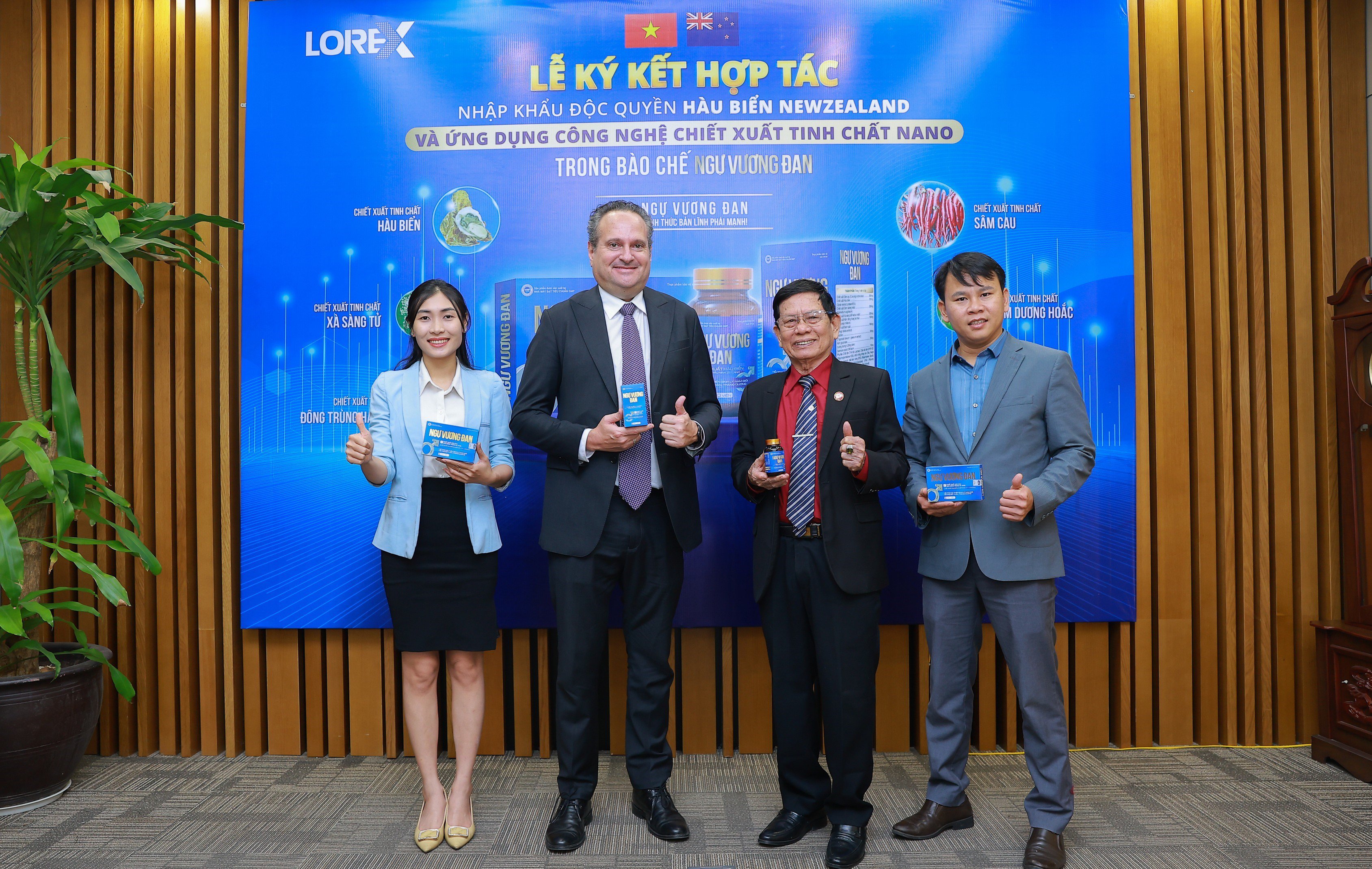 Lễ ký kết hợp tác nhập khẩu tinh chất hàu biển Newzealand và Ứng dụng công nghệ chiết xuất tinh chất Nano trong bào chế Ngự Vương Đan