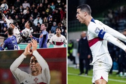 Ronaldo dẫn đầu cuộc đua Vua phá lưới vòng loại EURO, 38 tuổi vẫn săn kỷ lục