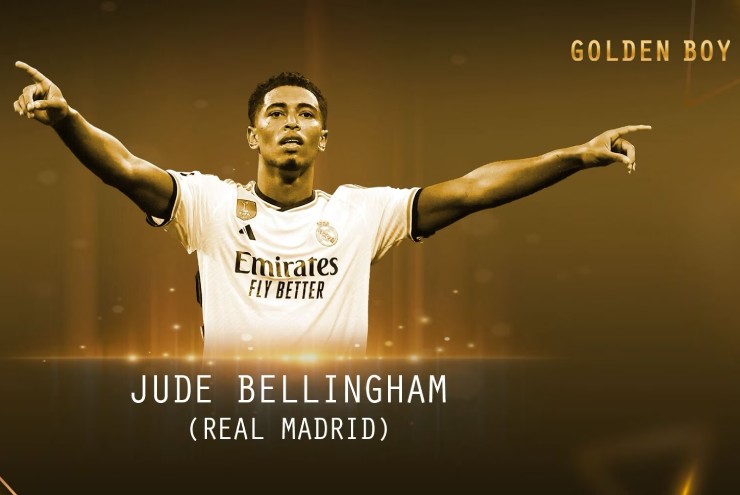 Bellingham giành danh hiệu "Golden Boy" 2023