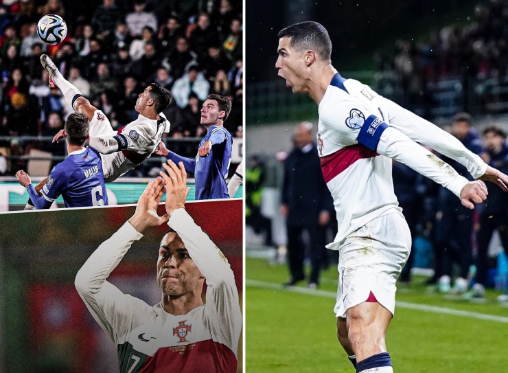 Ronaldo vươn lên dẫn đầu danh sách Vua phá lưới vòng loại EURO 2024