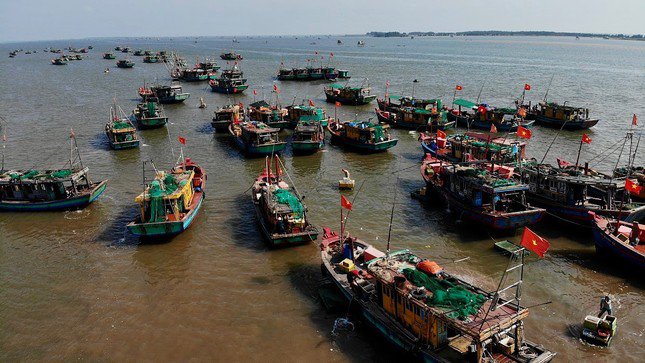 Trao đổi với Tiền Phong, ông Trịnh Văn Đoàn - Phó Chủ tịch UBND xã Giao Hải - cho biết, uớc tính, bến cá Giao Hải có gần 800 phương tiện đánh bắt các loại ở các nơi cập bến. Đánh bắt ở độ xa khoảng 20 hải lý (gần 40 km), đây được gọi là đánh bắt gần bờ. Sản lượng khai thác, nuôi trồng thủy, hải sản đến hết quý III của xã ước đạt: 7.250 tấn/9.500 tấn đạt 76,3% tương đương so với cùng kỳ năm 2022, dự kiến vượt chỉ tiêu năm nay. Trong đó, hết qúy III, khai thác tôm, cá các loại là 6.005 tấn.