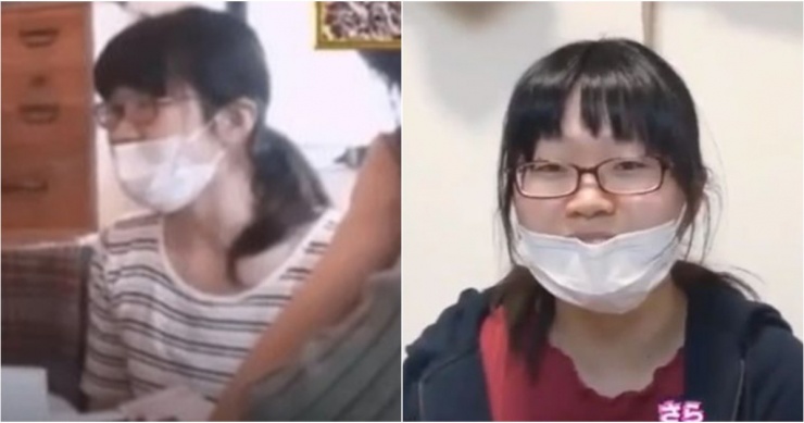  Kyoka có dáng người hơi béo tròn, có thói quen đeo khẩu trang khi giao tiếp với người chưa thân quen, ánh mắt lúc nào cũng trốn tránh. Ảnh: Ifengnews.