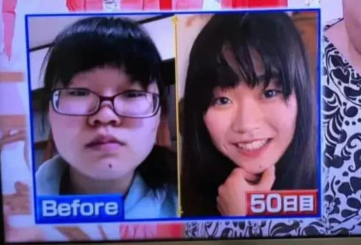 Vẻ ngoài của Kyoka có sự lột xác rõ nét sau 50 ngày. Ảnh: Ifengnews.