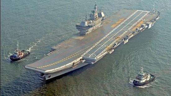 Tàu sân bay nội địa đầu tiên của Ấn Độ - INS Vikrant. Ảnh: The Hindustan Times