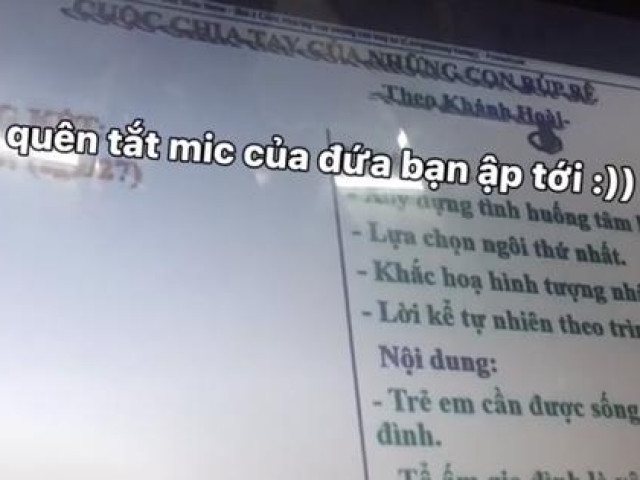 Nam sinh học online quên không tắt mic, để lọt chuỗi âm thanh khiến cả lớp ”đứng hình”