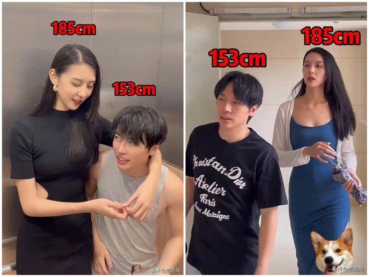 Anh Vương và bạn gái có chiều cao chênh lệch.