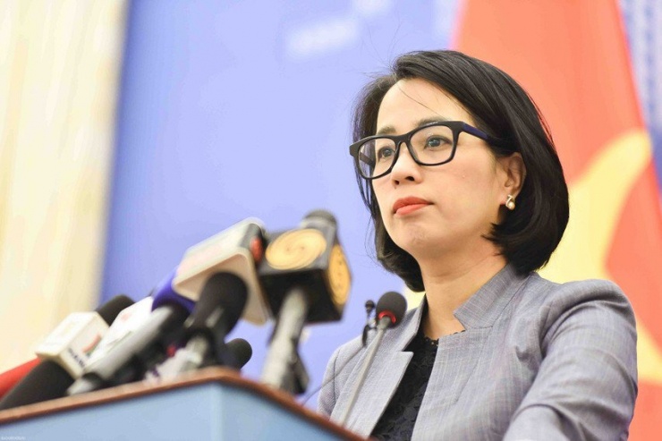 Người Phát ngôn Bộ Ngoại giao Phạm Thu Hằng. Ảnh: NGUYỄN HỒNG.