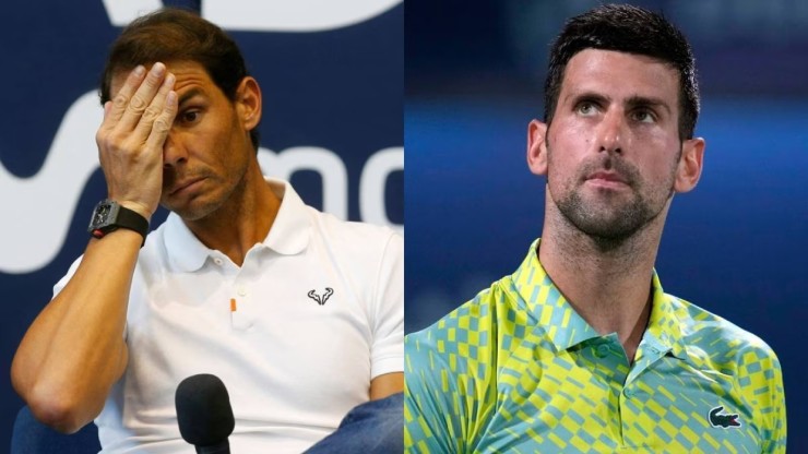 Nadal (trái) tuyên bố giải nghệ cuối năm 2024, đây cũng là mong muốn của ông Srdjan với con trai mình Novak (phải)