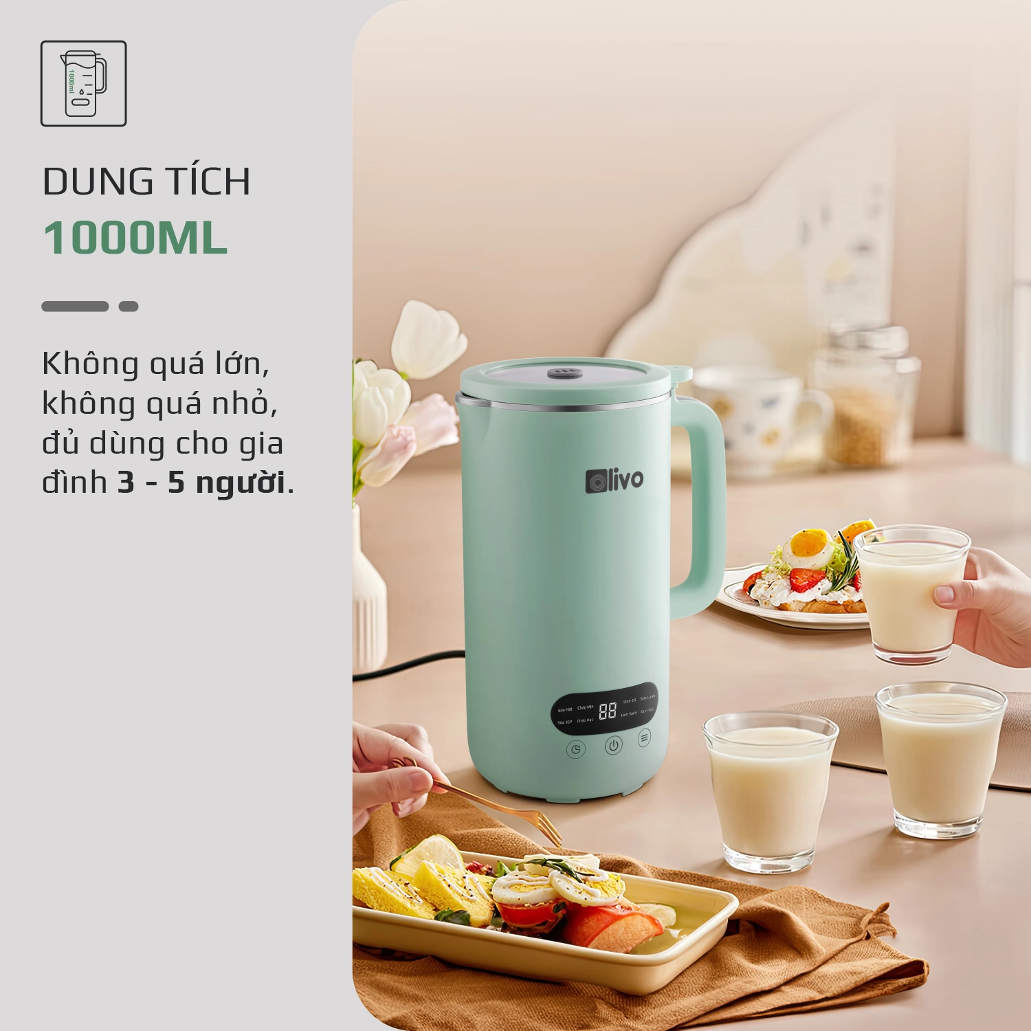 Review máy làm sữa hạt OLIVO CB1000 dung tích 1000ml: Có thực sự đáng mua? - 5