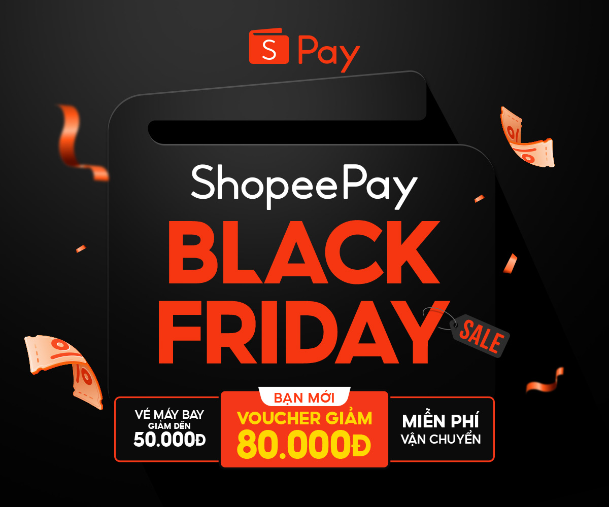 Người dùng thanh toán trực tuyến bằng ví ShopeePay nhận thêm nhiều ưu đãi giảm đậm tại Siêu Sale Black Friday trên Shopee.