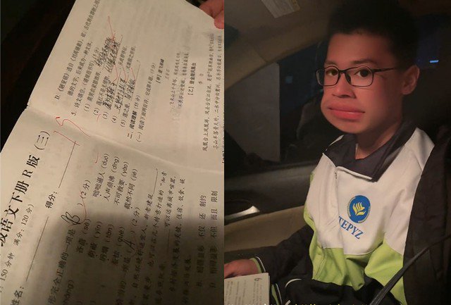 Cậu em trải qua kỳ thi thử cuối kỳ môn Văn với số điểm 19/120 điểm. Ảnh: Phụ nữ số.