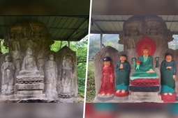 Thế giới - TQ: Làm "điều tốt", dân làng gây hại cho tượng Phật vô giá hơn 1.400 năm tuổi