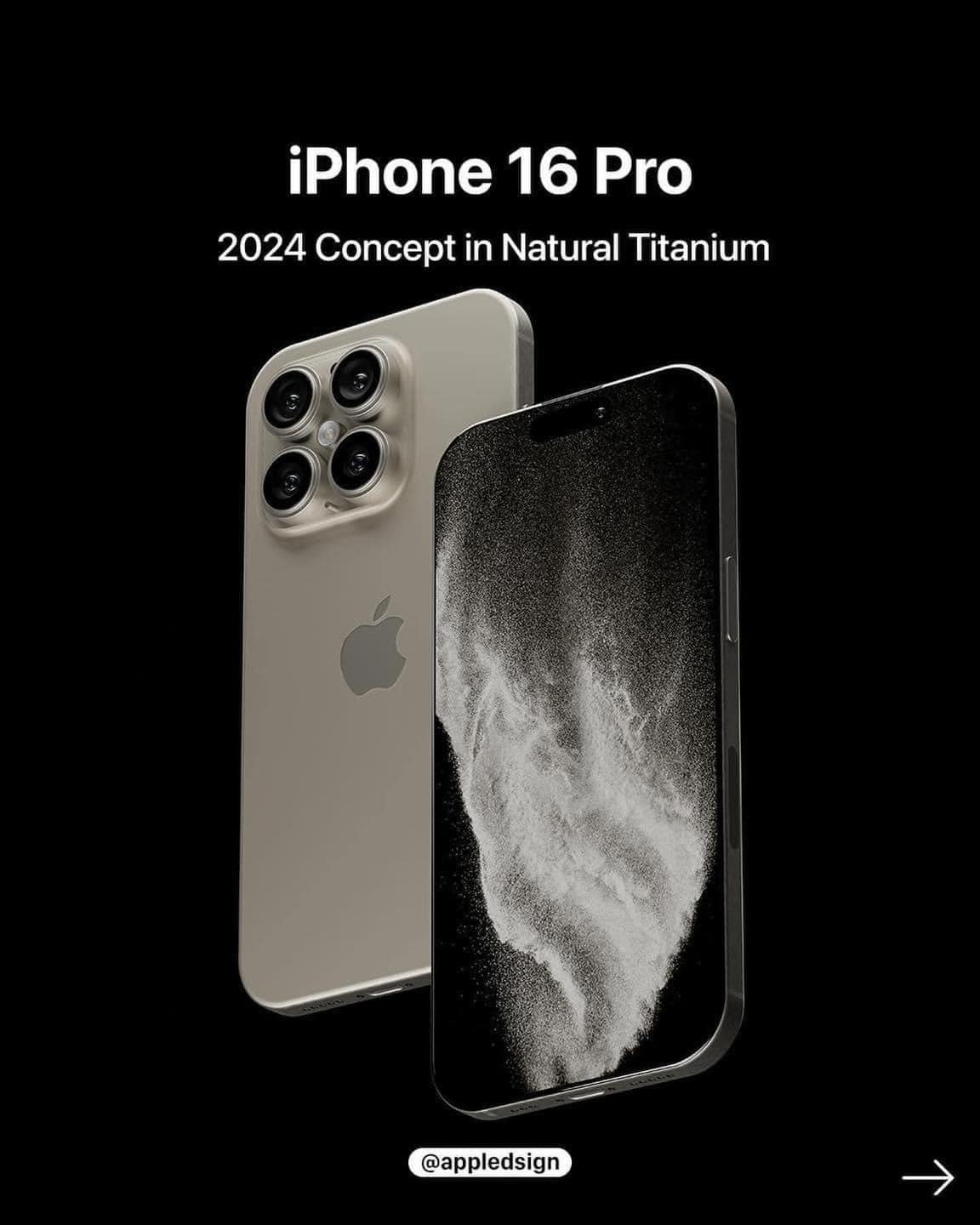 4 màu dự kiến của iPhone 16 Pro.