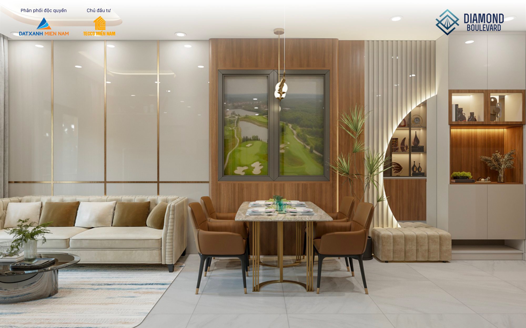 Khách hàng đánh giá cao không gian đẳng cấp, bố trí tinh tế để tối ưu công năng của căn hộ mẫu Diamond Boulevard