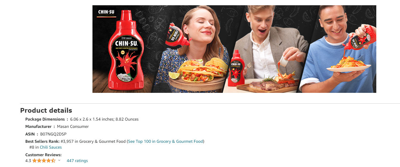 Tương ớt Chin-su lọt Top 8 Best Seller trên sàn TMĐT Amazon Mỹ - 1