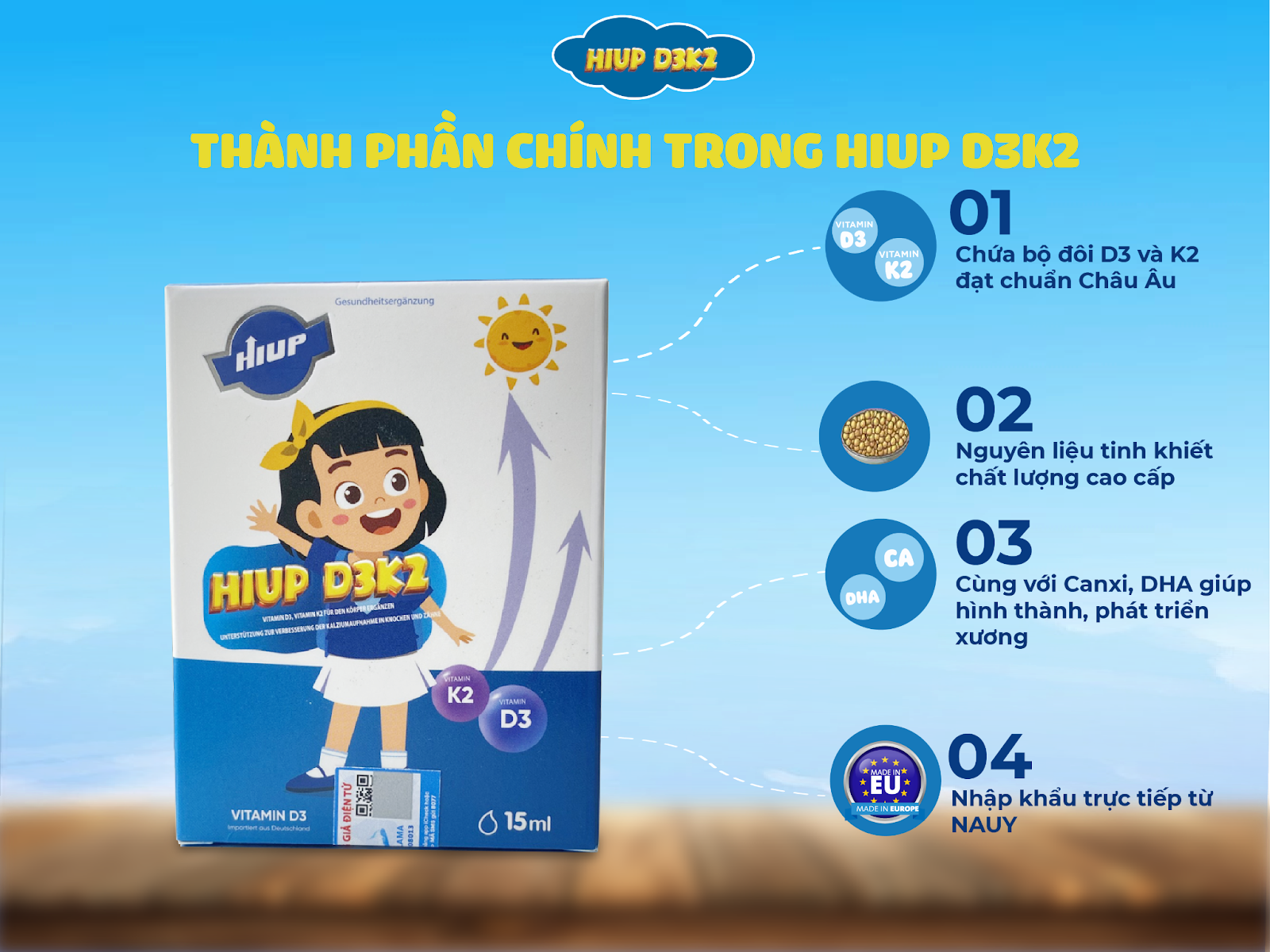 HIUP D3K2 - "Làn sóng” bổ sung vitamin giúp trẻ cao lớn được nhiều ba ...