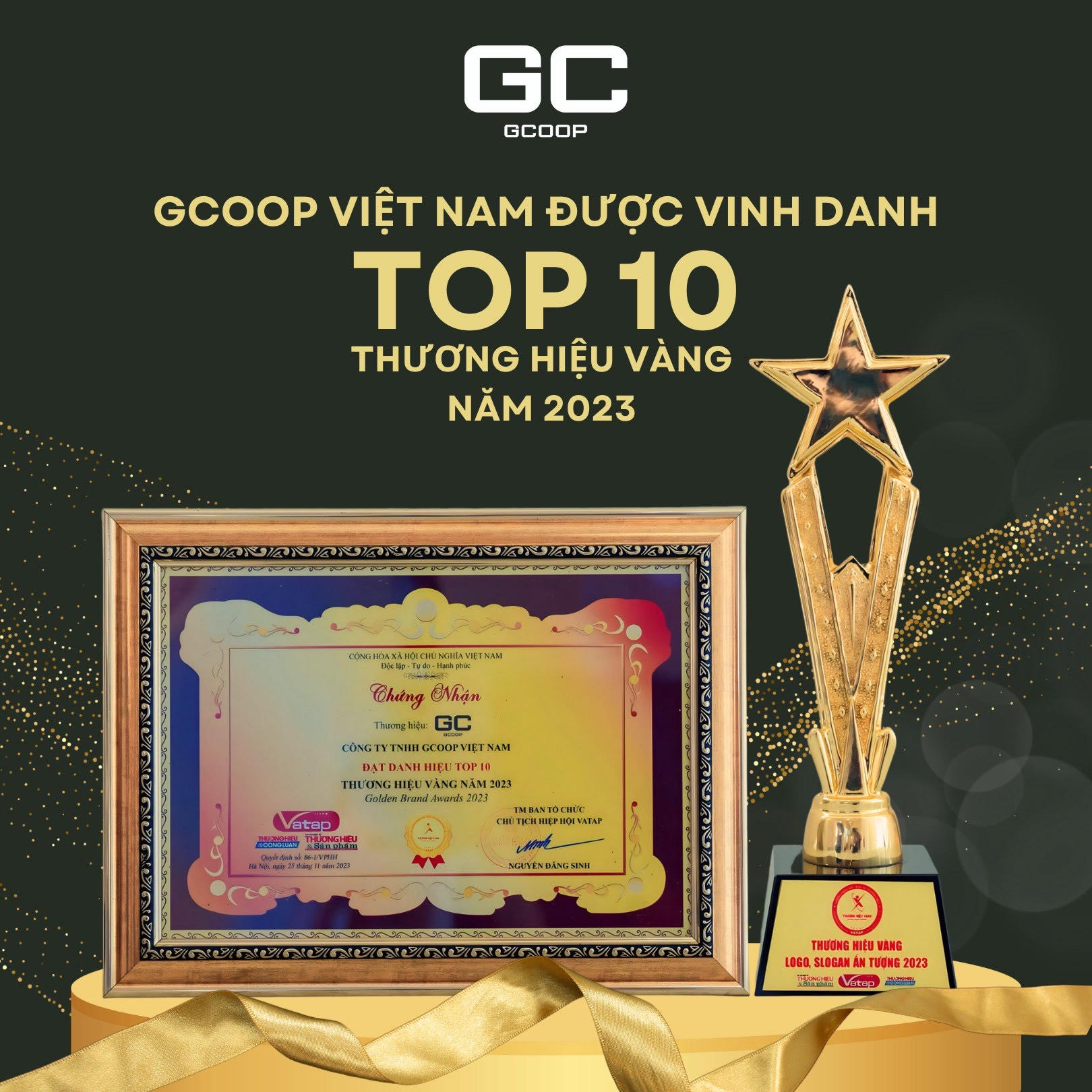 Giải thưởng là dấu mốc quan trọng của Gcoop Việt Nam trong hành trình khẳng định uy tín thương hiệu trên thị trường