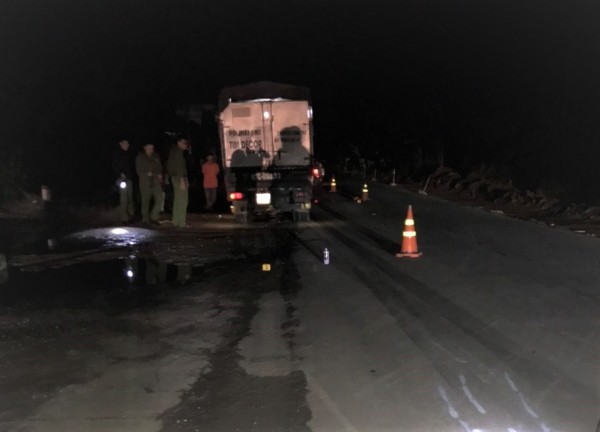 Hiện trường vụ tai nạn.