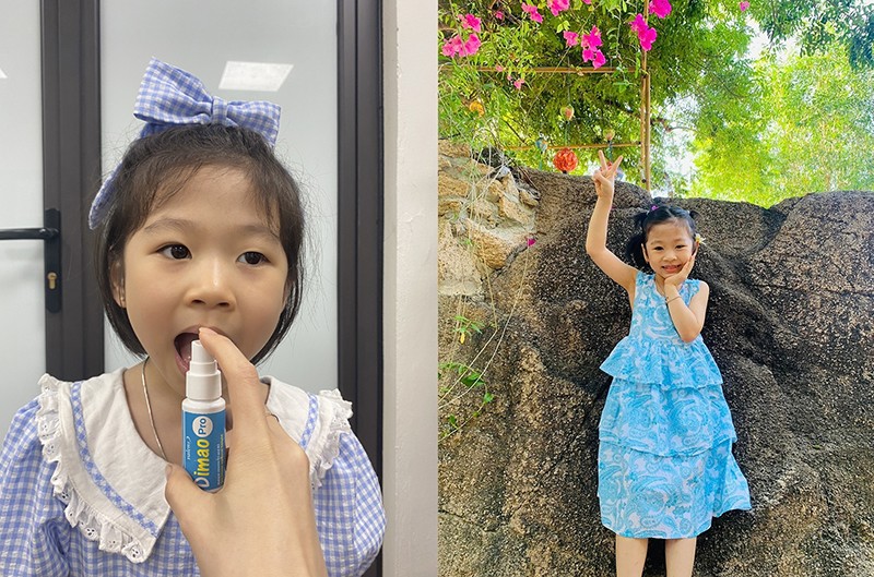 Bé Nami mới 5,5 tuổi đã cao 119cm. Bé được bổ sung Dimao Pro mỗi ngày ngay từ khi còn nhỏ