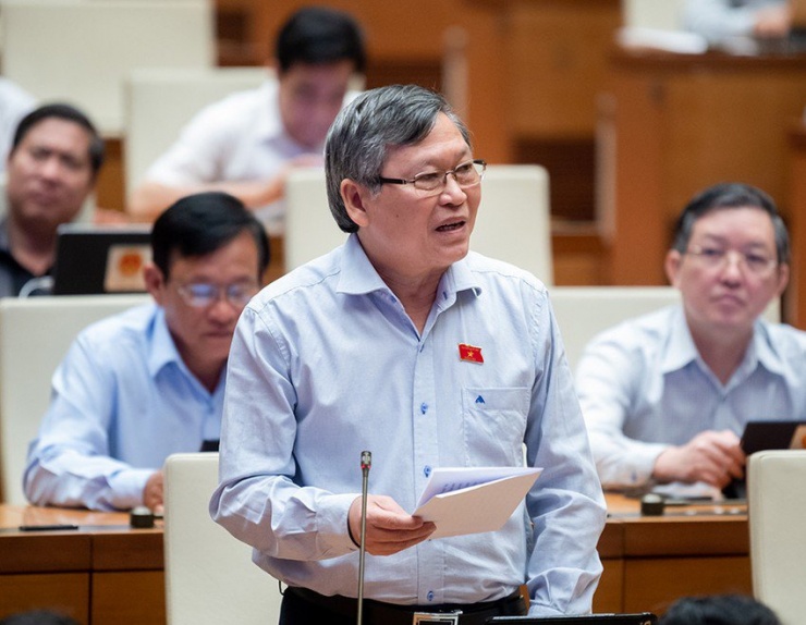 Đại biểu Tô Văn Tám (Đoàn đại biểu Quốc hội tỉnh Kon Tum) tại phiên thảo luận. Ảnh: QH