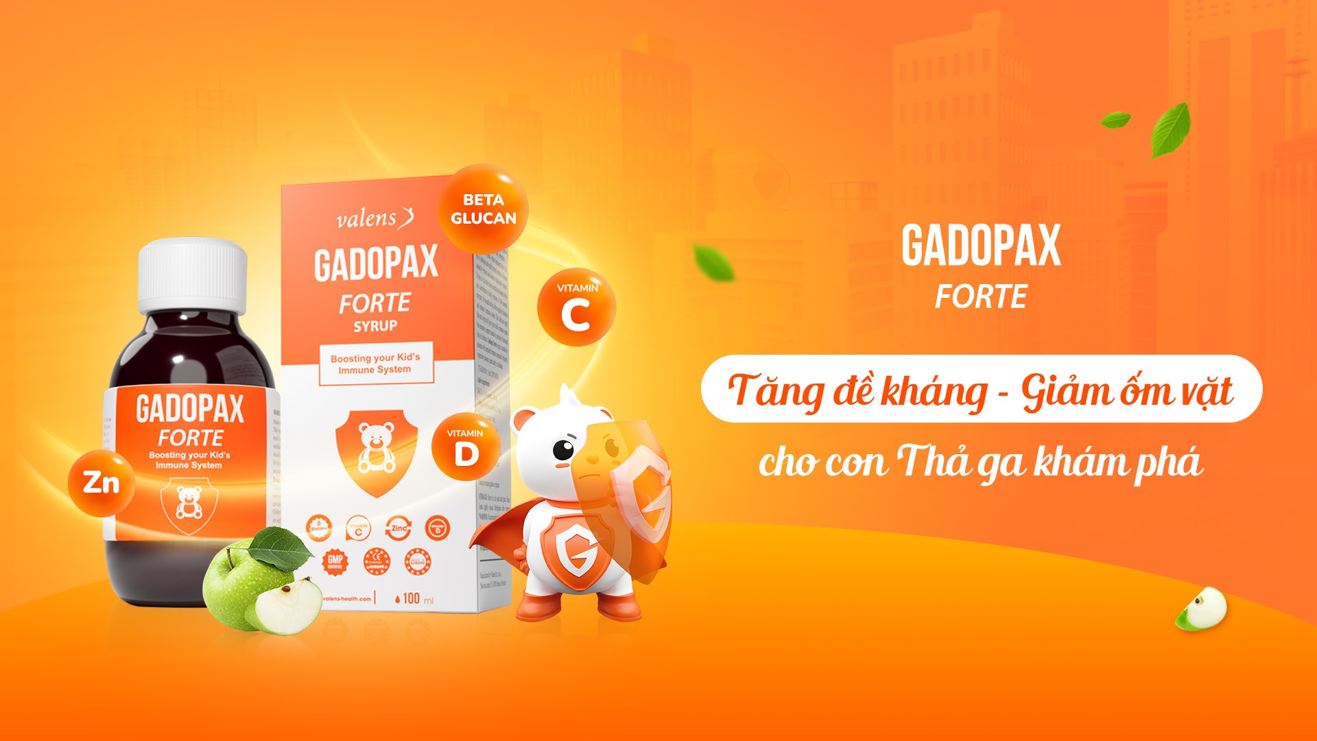 Gadopax Forte là nhãn hàng hỗ trợ tăng đề kháng cho trẻ nhỏ, được rất nhiều cha mẹ tin dùng