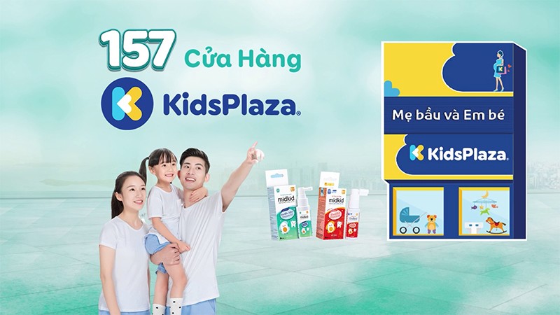 Xịt chống sâu răng Midkid hiện đã có mặt tại 157 cửa hàng của hệ thống cửa hàng mẹ bầu và em bé tin cậy Kidsplaza.