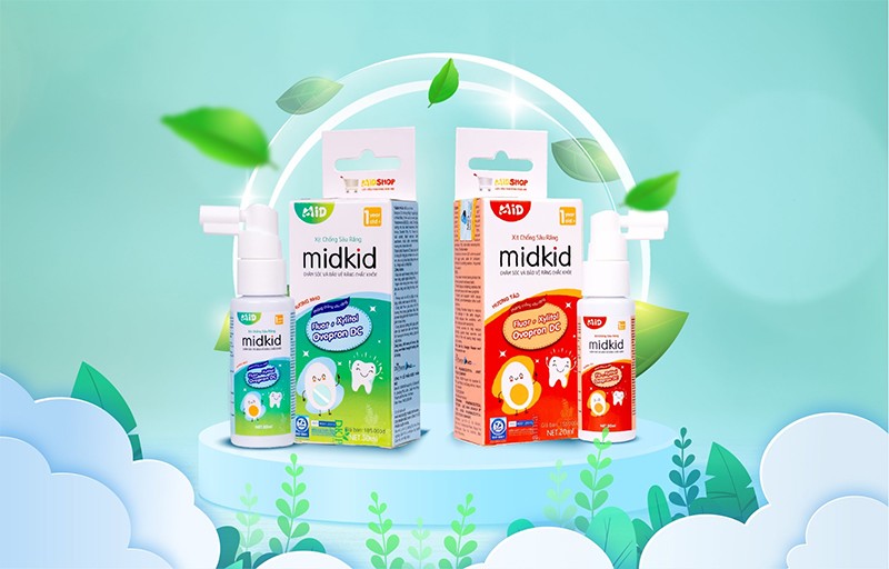 Xịt chống sâu răng Midkid - người bạn đồng hành của hàng triệu em bé trên toàn quốc.
