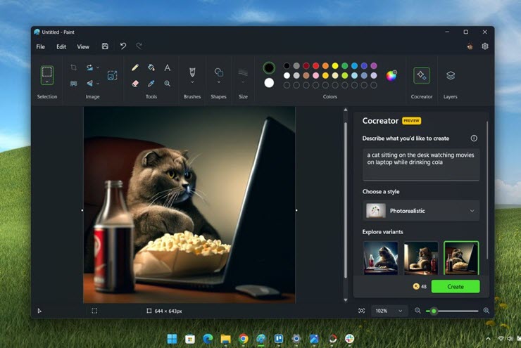 Microsoft Paint trên Windows 11 đã có thể vẽ tranh bằng AI cực đỉnh - 1