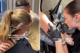 Bạn trẻ - Cuộc sống - Anh chàng khoe hình xăm tặng bạn gái gây tranh cãi