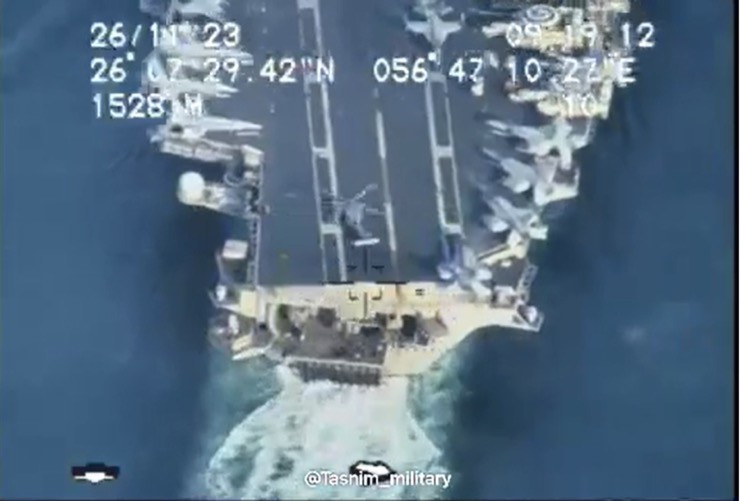 UAV Iran theo dõi hoạt động của nhóm tàu sân bay Mỹ.