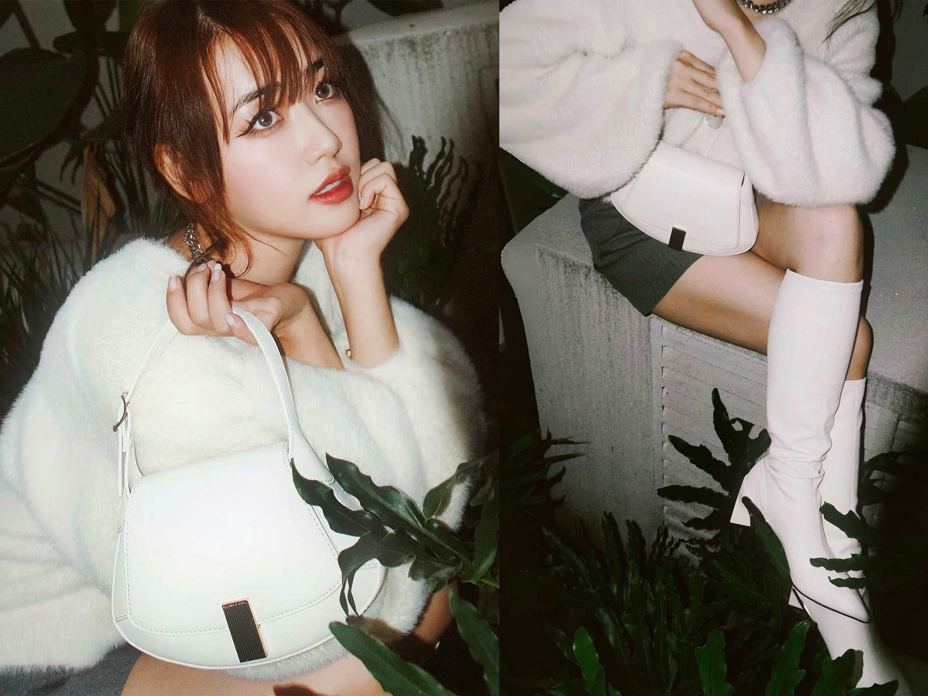 Nâng tầm phong cách dễ dàng với túi đeo vai Metallic và giày boots cổ cao Devon Metallic Blade cùng cô nàng Charmmie