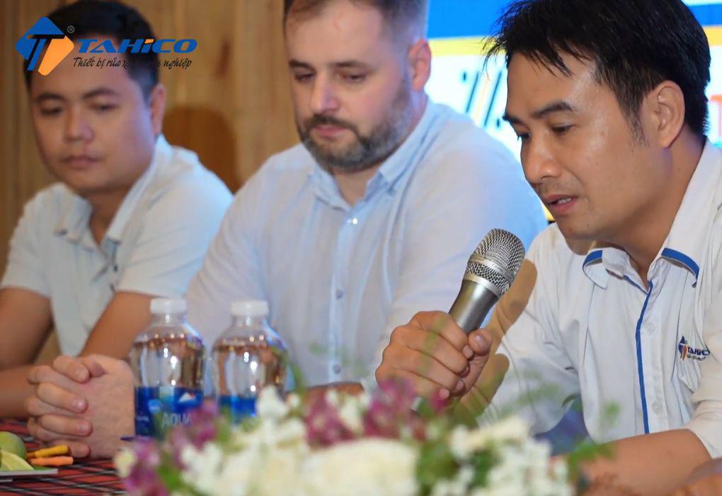 Ông Lê Huy Công - Giám đốc Tahico phát biểu cảm nghĩ