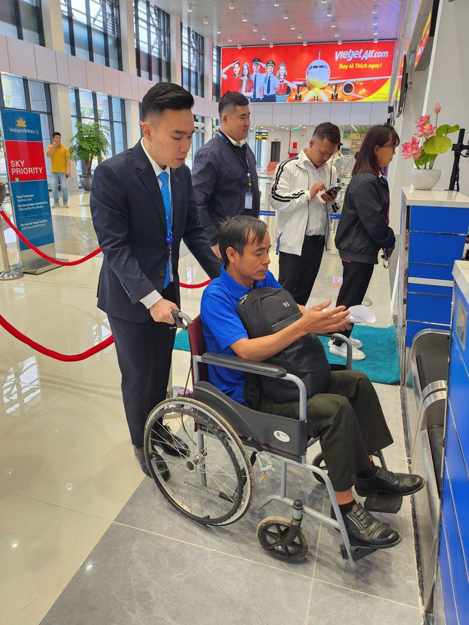 Nhà ga sân bay Điện Biên có luồng riêng để khách khuyết tật đi