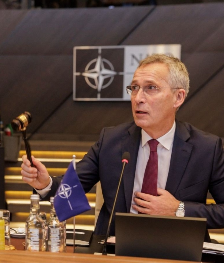 Tổng Thư ký NATO Jens Stoltenberg tại cuộc họp ngoại trưởng NATO ở thủ đô Brussels (Bỉ) hôm 29-11. Ảnh: NATO