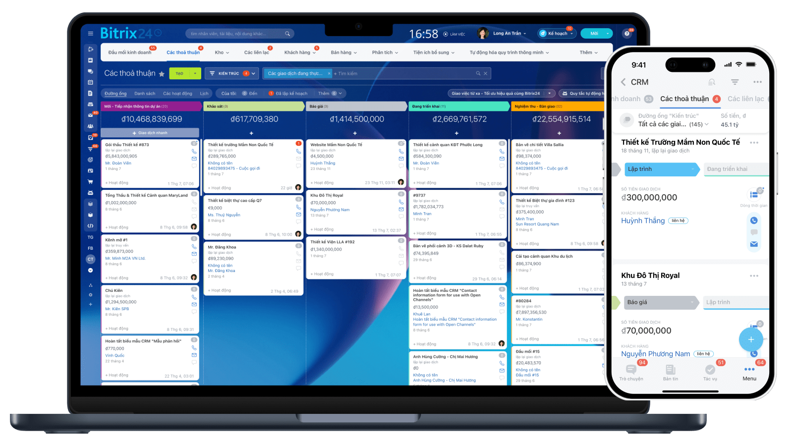 Hệ thống quản lý khách hàng CRM Bitrix24 (Ảnh Bitrix24)