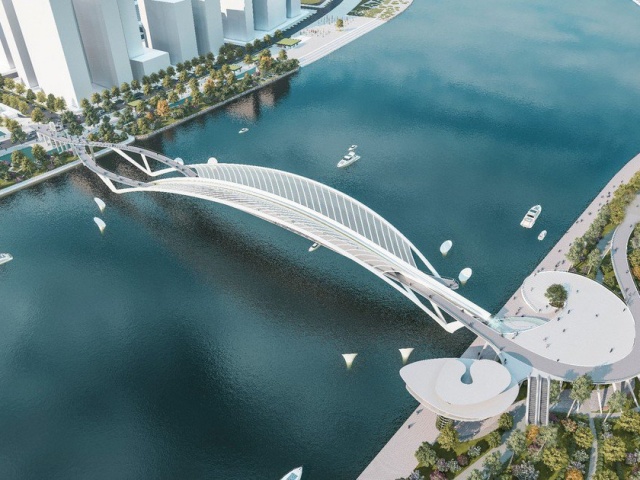 Tin tức trong ngày - Cầu đi bộ qua sông Sài Gòn với hình tượng lá dừa nước sẽ khởi công năm 2025