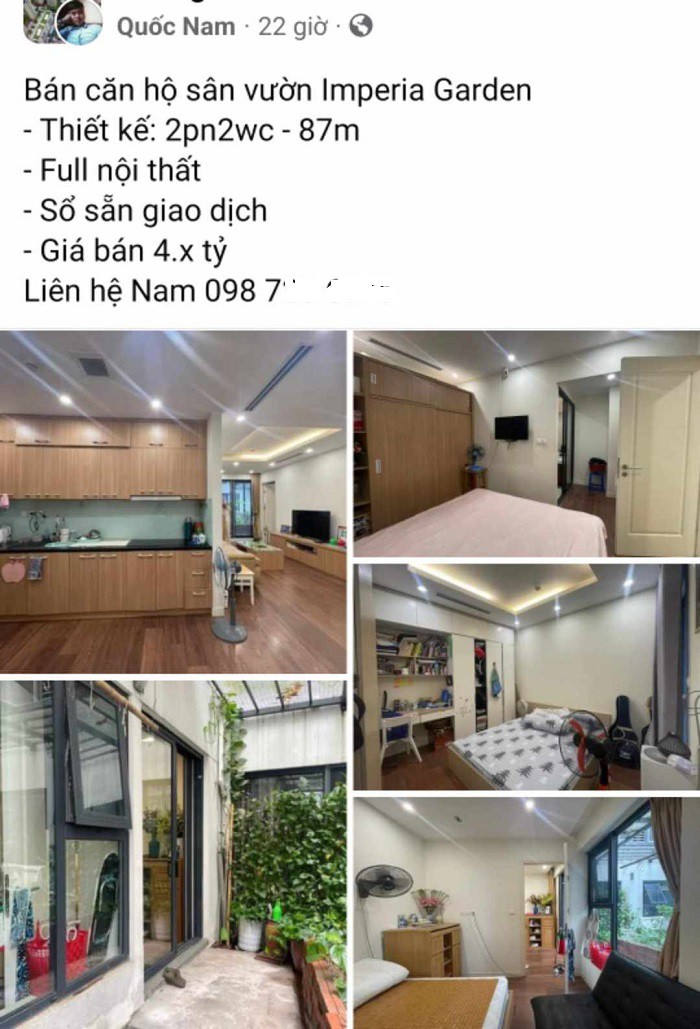 Căn hộ 2 ngủ đã qua sử dụng có giá bán hơn 4 tỷ đồng, chênh cả tỷ đồng so với thời điểm bàn giao