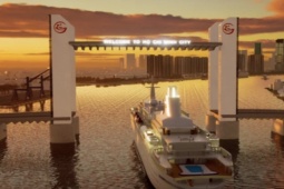 Video: Phối cảnh tàu thuyền qua cầu nâng Thủ Thiêm 4