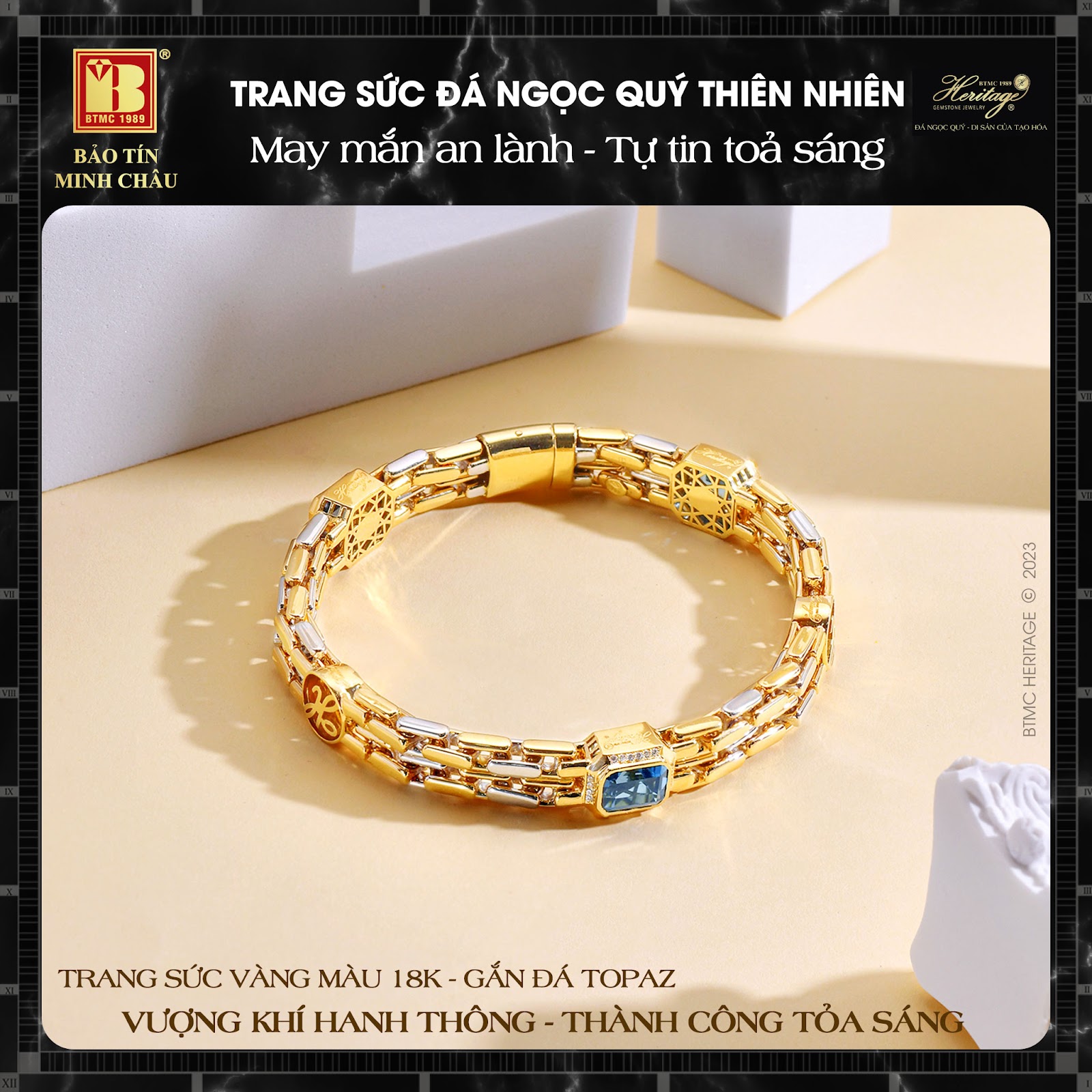 Những tuyệt phẩm vàng, trang sức Topaz xanh an lành, may mắn được yêu thích nhất tháng 12 - 3