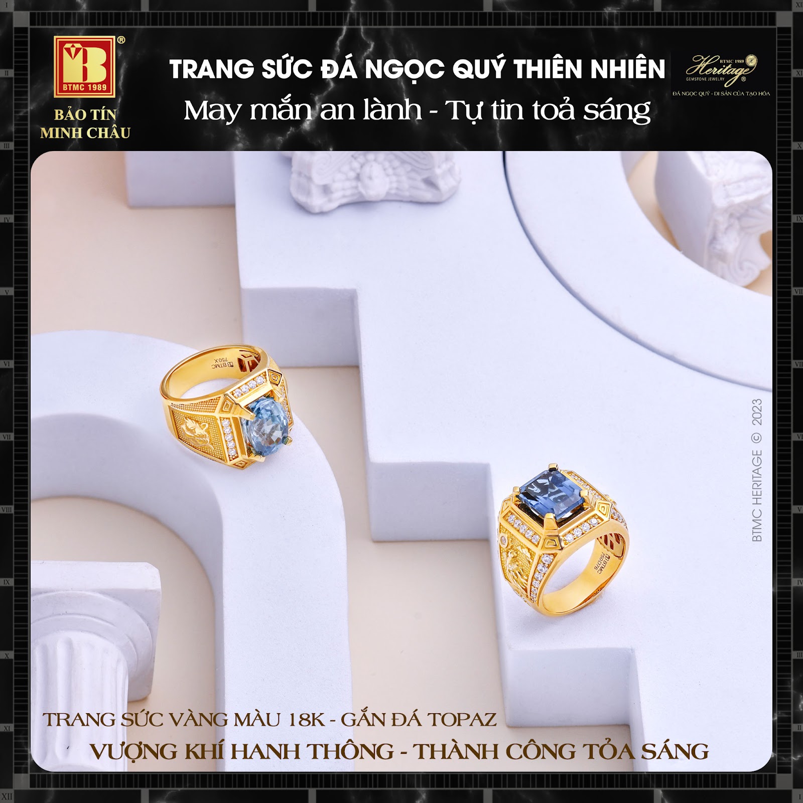 Những tuyệt phẩm vàng, trang sức Topaz xanh an lành, may mắn được yêu thích nhất tháng 12 - 5