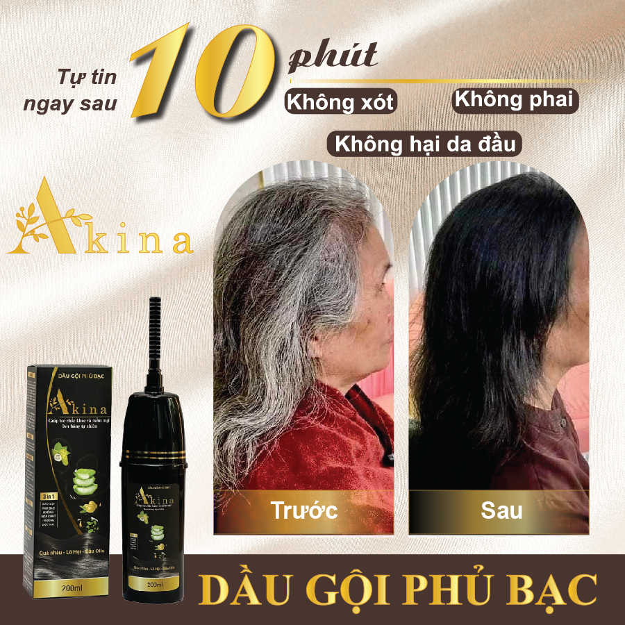 Lược phủ bạc Akina giúp tự tin ngay sau 10 phút sử dụng