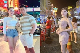 Thời trang - Đi cùng tình trẻ, Lâm Khánh Chi thích mặc quần tí hon, áo ngắn tôn da trắng nõn nà